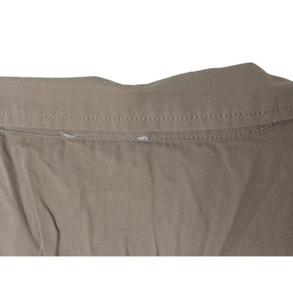 New Easel Women’s Utility Button Down Belted Jumpsuit 100% Cotton Tan Large - Picture 16 of 16